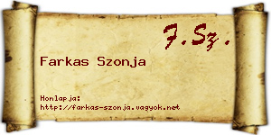 Farkas Szonja névjegykártya